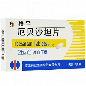 修正格平厄贝沙坦片0.15g*10片价格及说明书-功效与作用-亮健好药