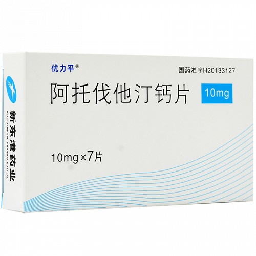 优力平阿托伐他汀钙片10mg*7片价格及说明书-功效与作用-亮健好药