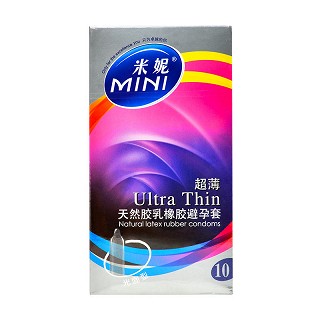 米妮 天然胶乳橡胶避孕套（超薄） 10只