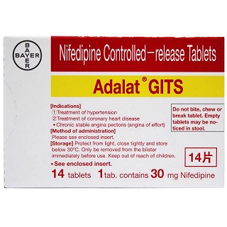 拜新同 硝苯地平控释片 30mg*14片