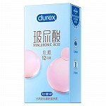杜蕾斯 天然胶乳橡胶避孕套(水润玻尿酸) 52mm*12只