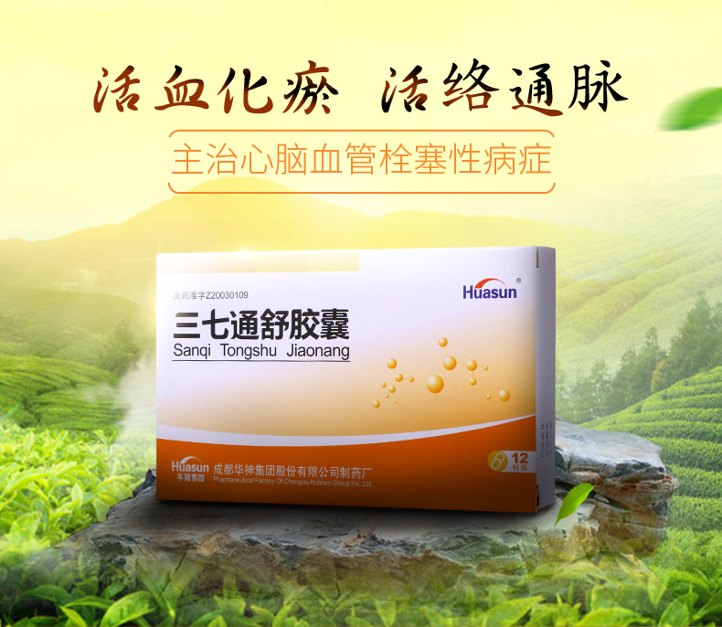 HUASUN 三七通舒胶囊 200mg*12粒