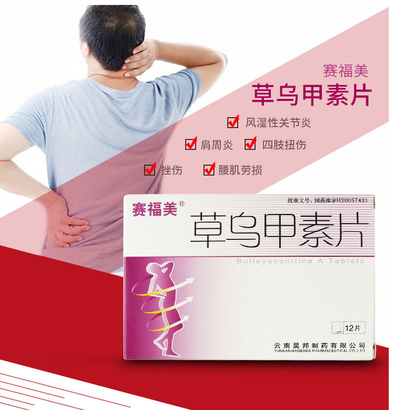 赛福美 草乌甲素片 0.4mg*12片