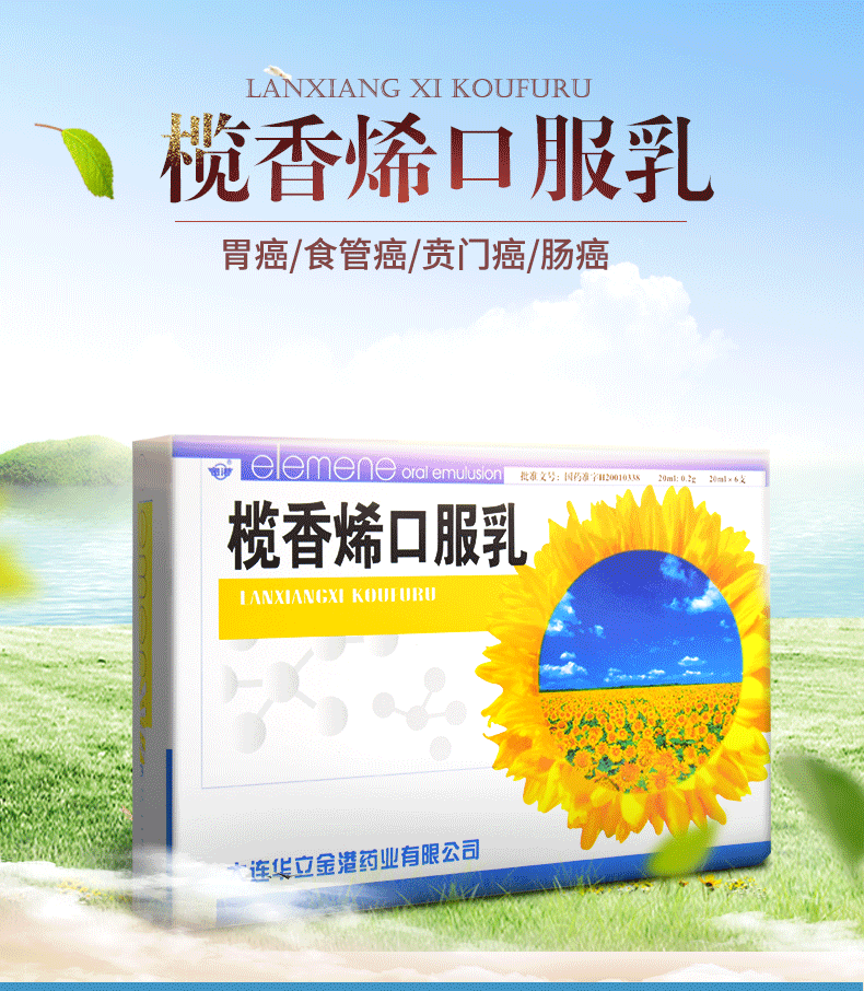 金港 榄香烯口服乳 20ml*6支
