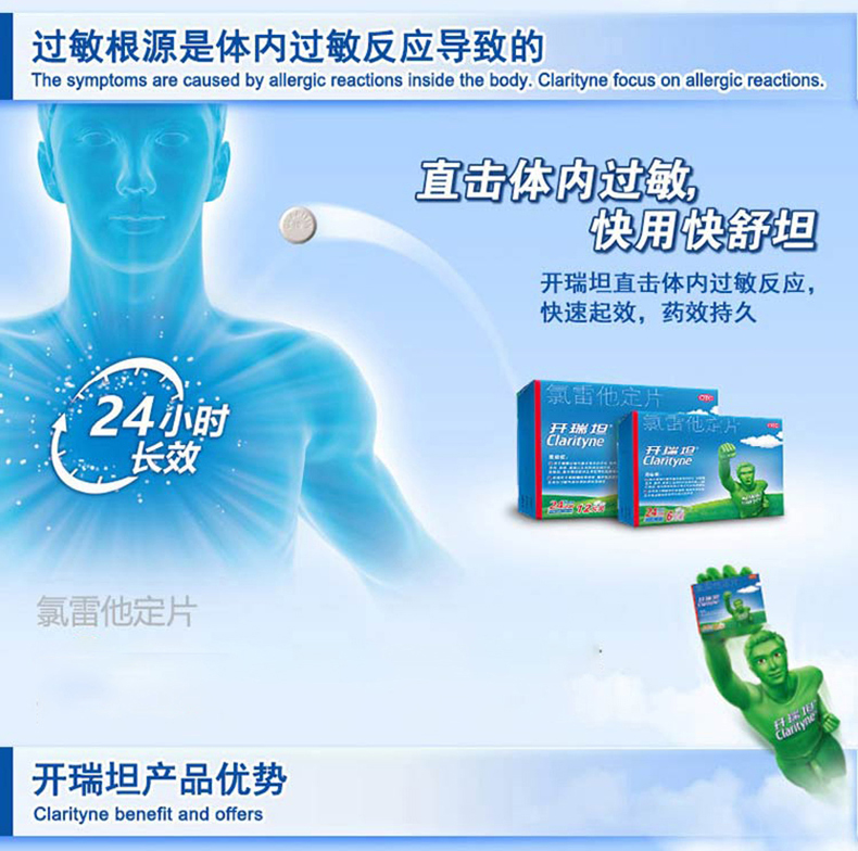 开瑞坦 氯雷他定片 10mg*6片