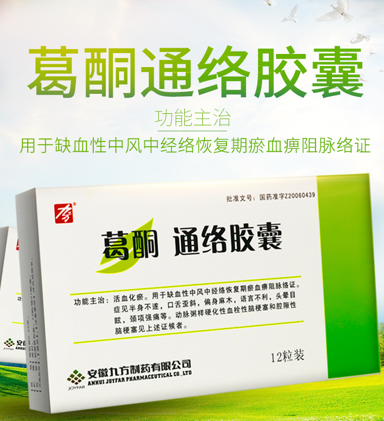 九方 葛酮通络胶囊 0.25g*12粒