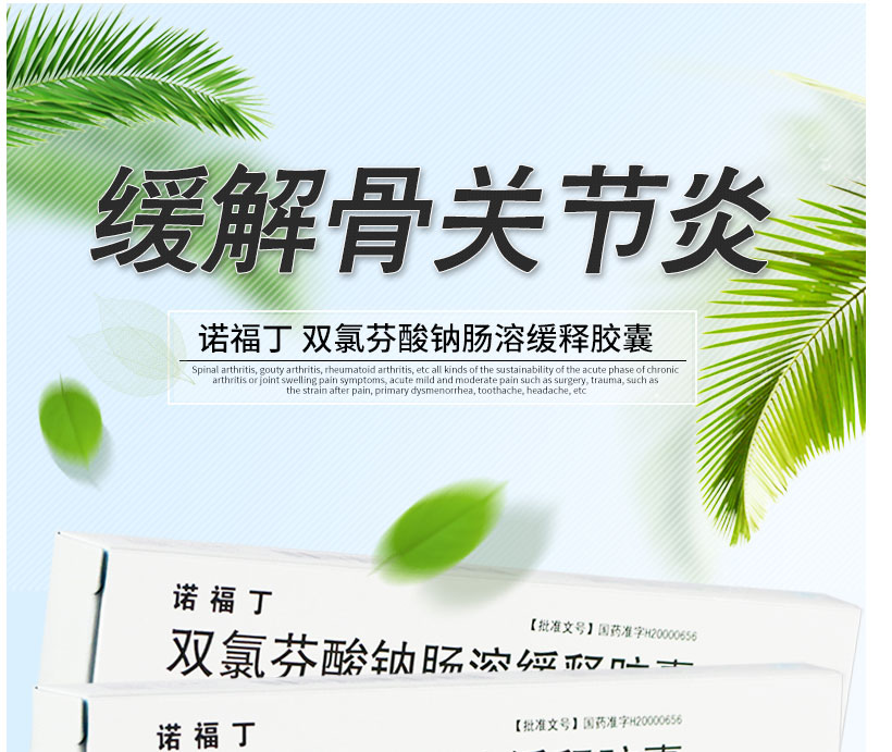 诺福丁 双氯芬酸钠肠溶缓释胶囊 0.1g*12粒