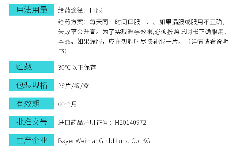 优思悦 屈螺酮炔雌醇片(Ⅱ) 28片