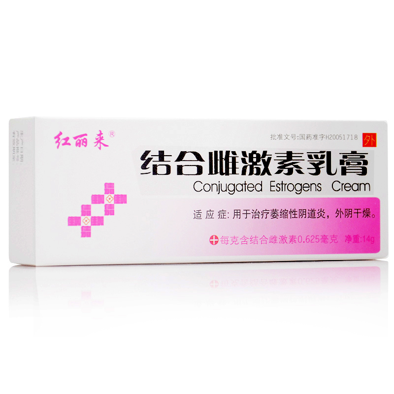 红丽来 结合雌激素乳膏产品实拍正面图2