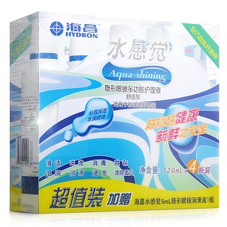 海昌  水感觉隐形眼镜护理液  120ml*4瓶
