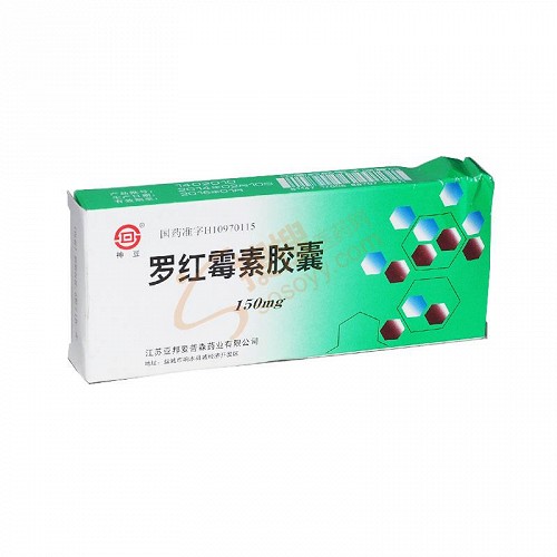 神豆罗红霉素胶囊015g6粒1板