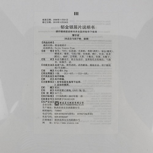 西安正大郁金银屑片024g120片