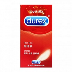 杜蕾斯 天然乳胶避孕套超薄装 12只装