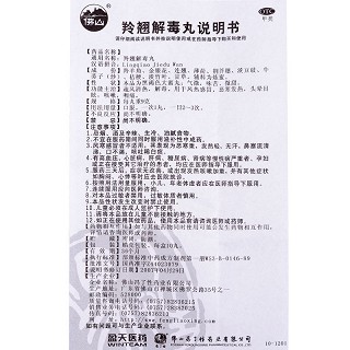 冯了性 羚翘解毒丸 9g*10丸
