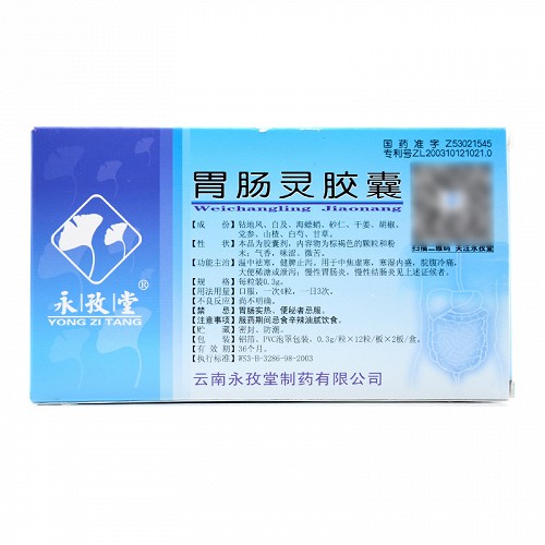 永孜堂 胃肠灵胶囊 0 3g*24粒