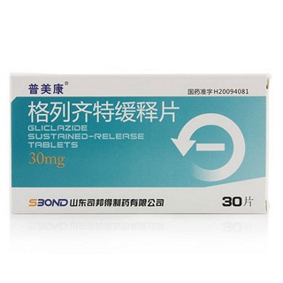 普美康 格列齐特缓释片 30mg*30片