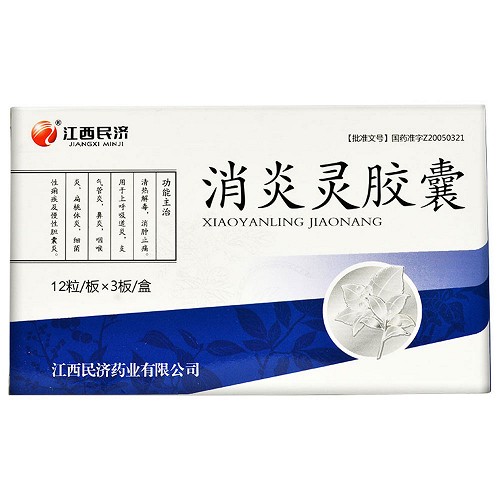 江西民济消炎灵胶囊042g12粒3板