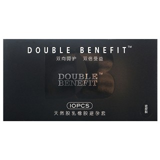 DOUBLE BENEFIT玻尿酸避孕套(光面型) 10只