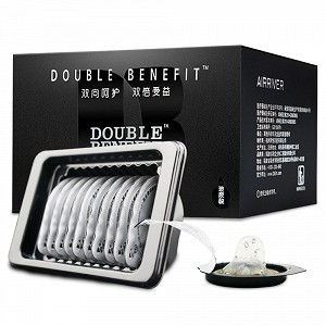 DOUBLE BENEFIT玻尿酸避孕套(光面型) 10只