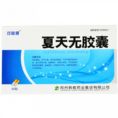 永治夏天无胶囊03g36粒