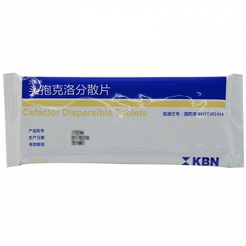 万敏新头孢克洛分散片025g6片