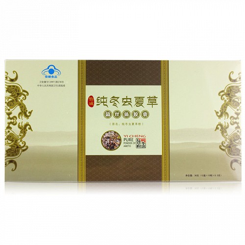 纯冬虫夏草菌丝体胶囊   0.3g*10粒*12盒