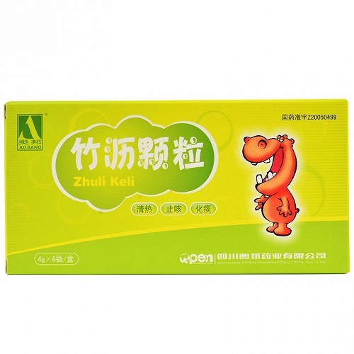产品名称 奥邦 竹沥颗粒 4g*6袋 产品规格 4g*6袋 生产企业 四川奥邦