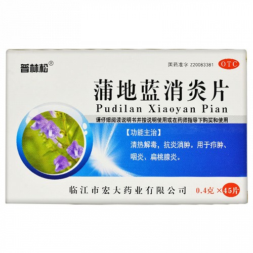 普林松 蒲地蓝消炎片 0.4g*45片