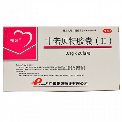 先强非诺贝特胶囊Ⅱ01g20粒