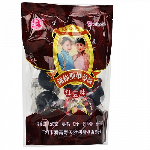 潘高寿 迷你型龟苓膏（红豆味） 500g（12个装）