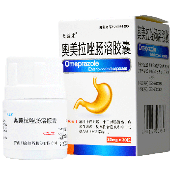 天藍康奧美拉唑腸溶膠囊用法用量20mg*30粒-亮健好藥網