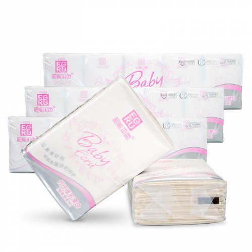 韶能本色 babyecru系列本色手帕纸巾 4层*8张*40包