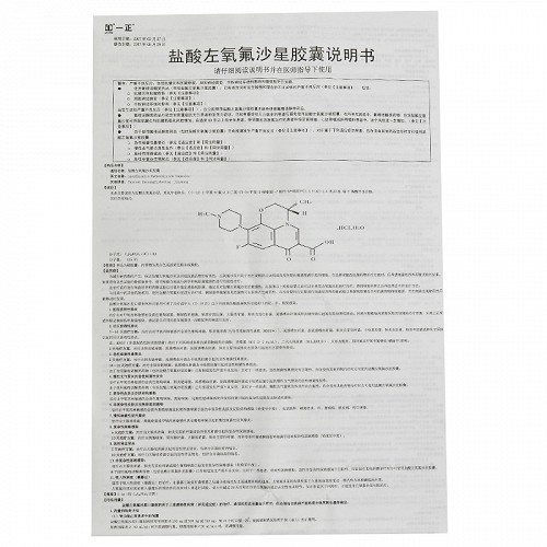 一正 盐酸左氧氟沙星胶囊 0.1g*12粒