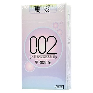 万妥 水性聚氨酯避孕套 002（光面W55） 6只