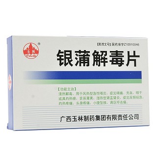 玉林 银蒲解毒片 0.36g*12片*2板