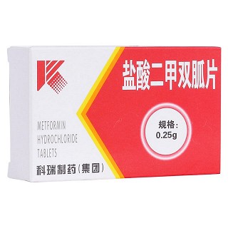 科瑞 鹽酸二甲雙胍片 0.25g*12片*4板