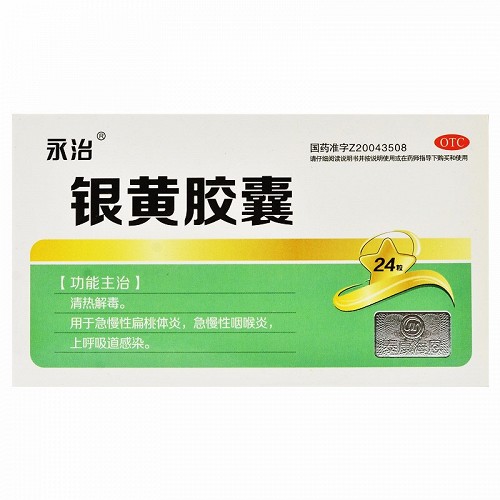 永治 银黄胶囊 0.3g*12粒*2板用药指导