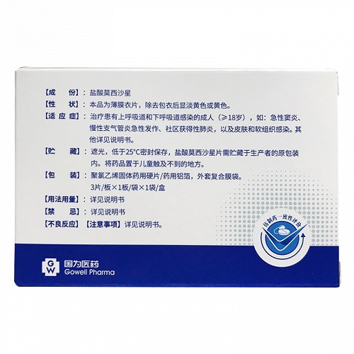 适必达盐酸莫西沙星片04g3片