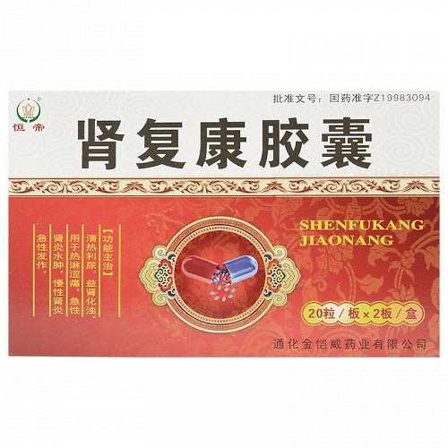 恒帝 肾复康胶囊 0.3g*20粒*2板