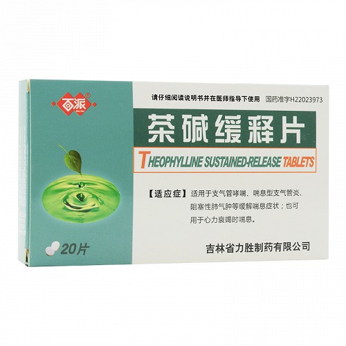 百派茶碱缓释片01g10片2板