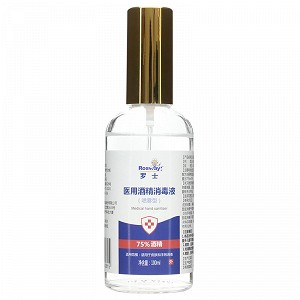 罗士 医用酒精消毒液喷雾型（玻璃瓶装） 100ml