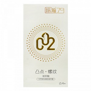 振瀚 天然胶乳橡胶避孕套 凸点螺纹玻尿酸（异型） 10只