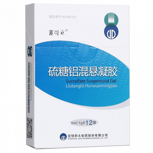 素可立 硫糖铝混悬凝胶 5ml:1g*12袋