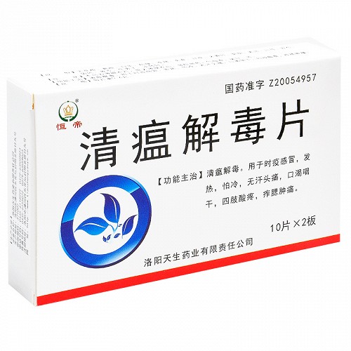 恒帝清瘟解毒片06g10片2板