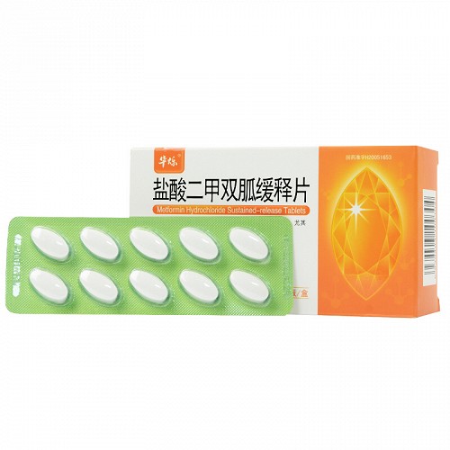 华烁 盐酸二甲双胍缓释片 0.5g*40片