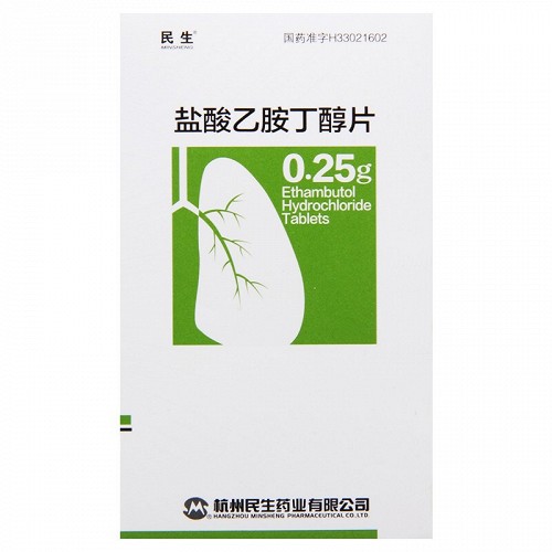 民生盐酸乙胺丁醇片025g100片