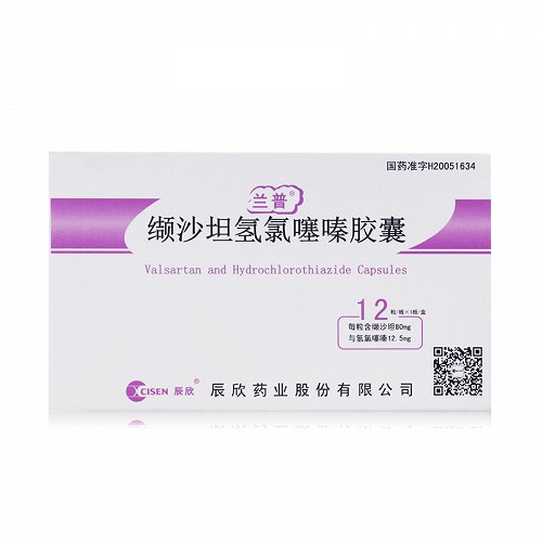 蘭普纈沙坦氫氯噻嗪膠囊80mg12粒