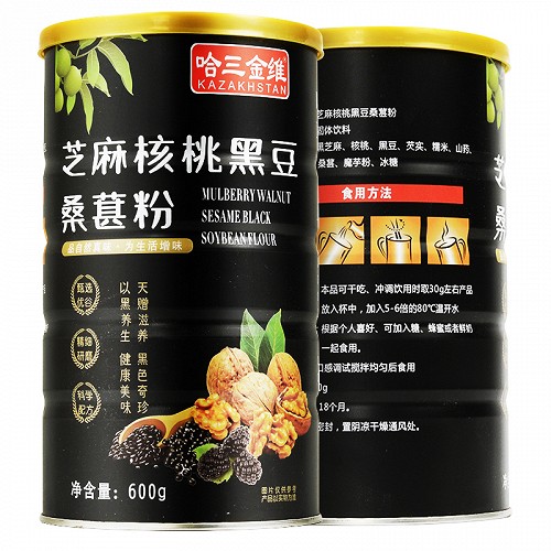 哈三金维 芝麻核桃黑豆桑葚粉 600g