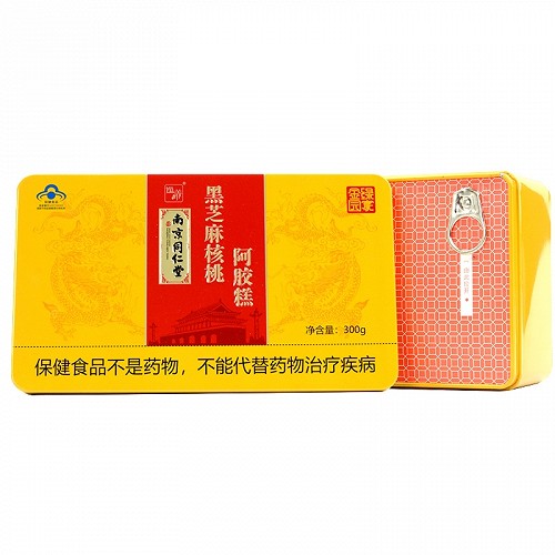 南京同仁堂/逸养 黑芝麻核桃阿胶糕 300g