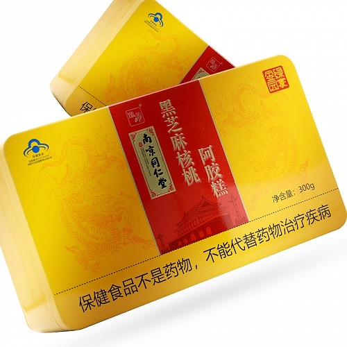 南京同仁堂/逸养 黑芝麻核桃阿胶糕 300g